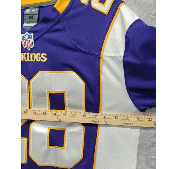 Nike NFL Mens Jersey Size Medium Vikings Adrian Peterson On Field 28 Stitched - Picture 3 of 10